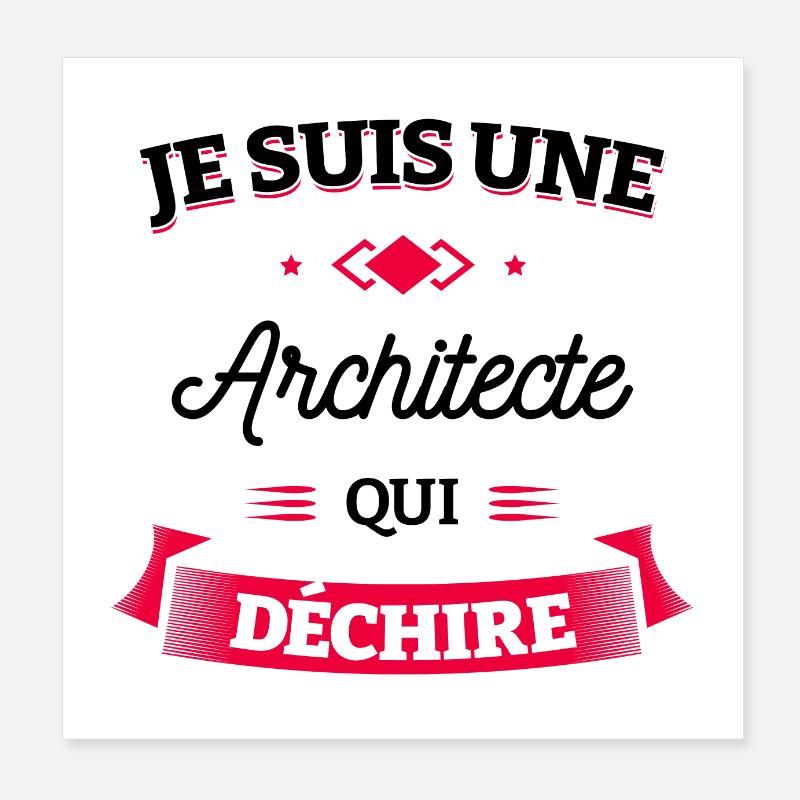 ARCHITECTE QUI DÉCHIRE Poster 20 x 20 cm