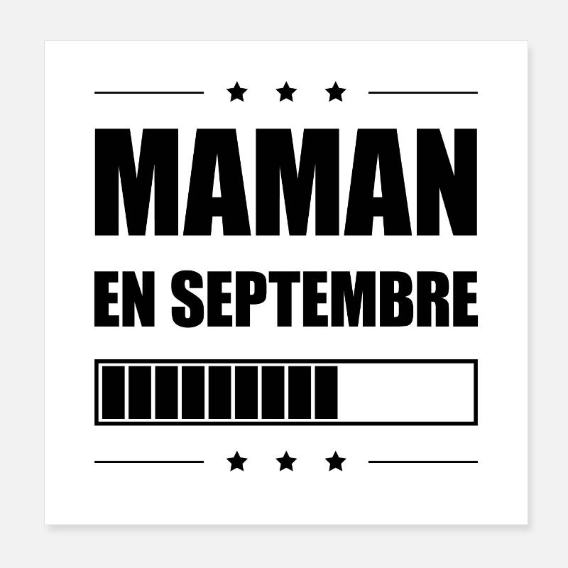 MAMAN EN SEPTEMBRE Poster 20 x 20 cm