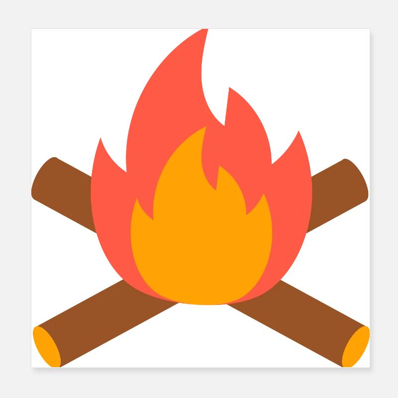 Lagerfeuer Poster 20x20 cm
