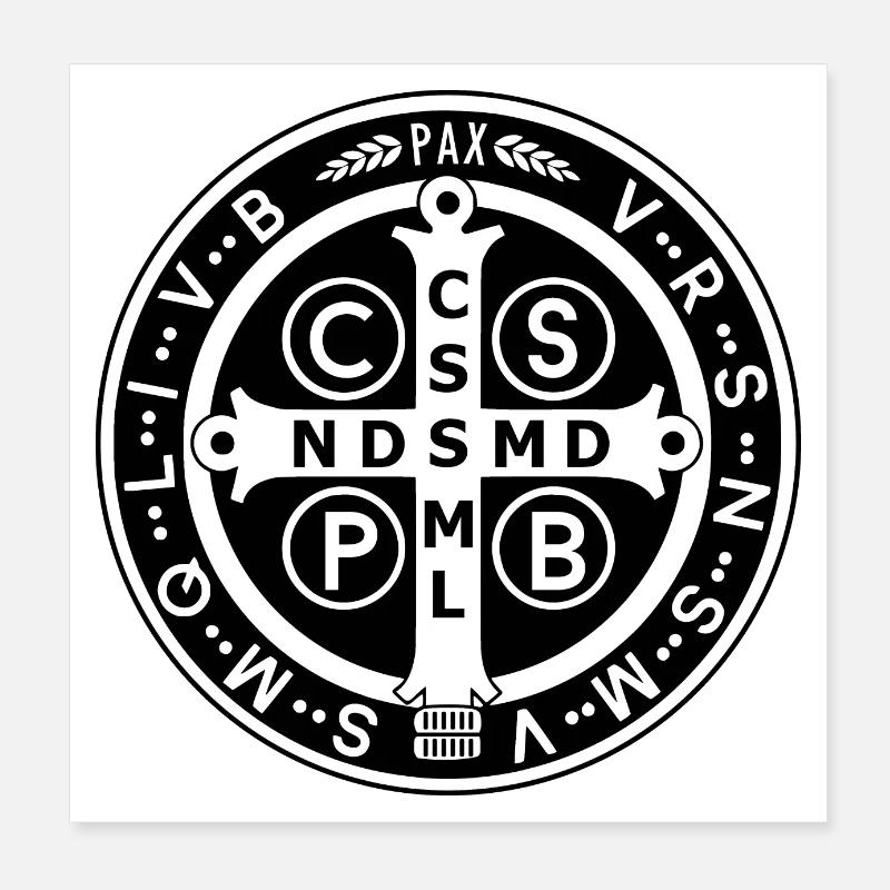 Médaille de Saint Benoît de Nursie Poster 20 x 20 cm