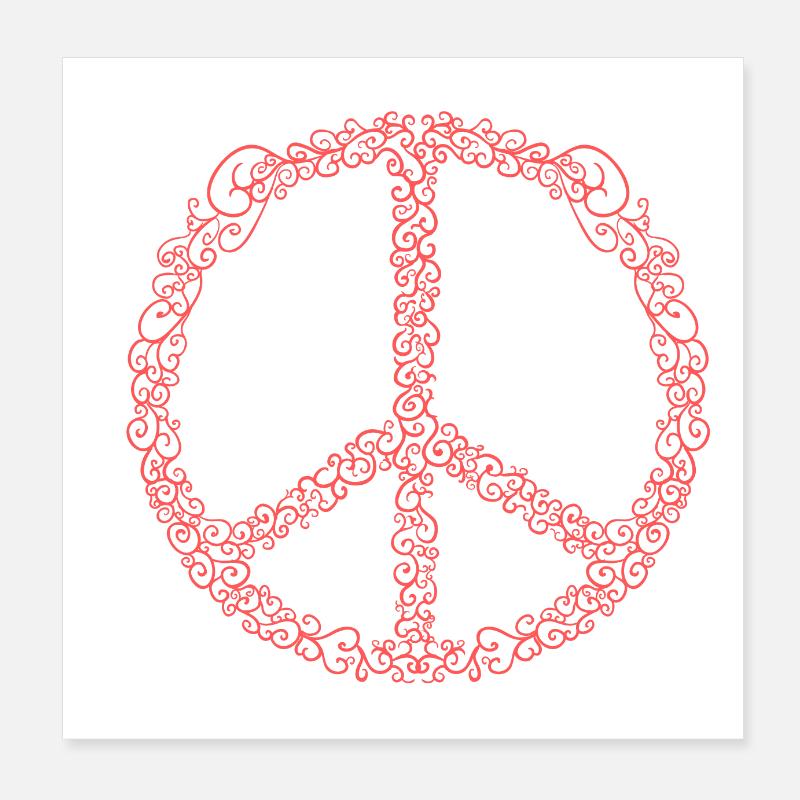 Signe de paix Poster 20 x 20 cm