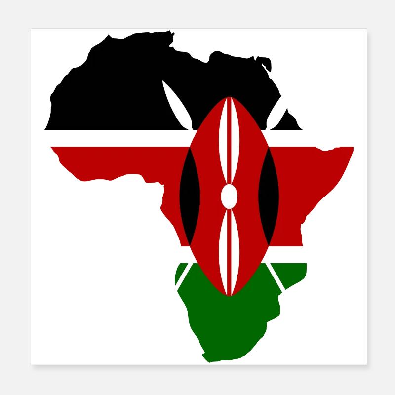 Kenya Poster 8" x 8" (20x20 cm)