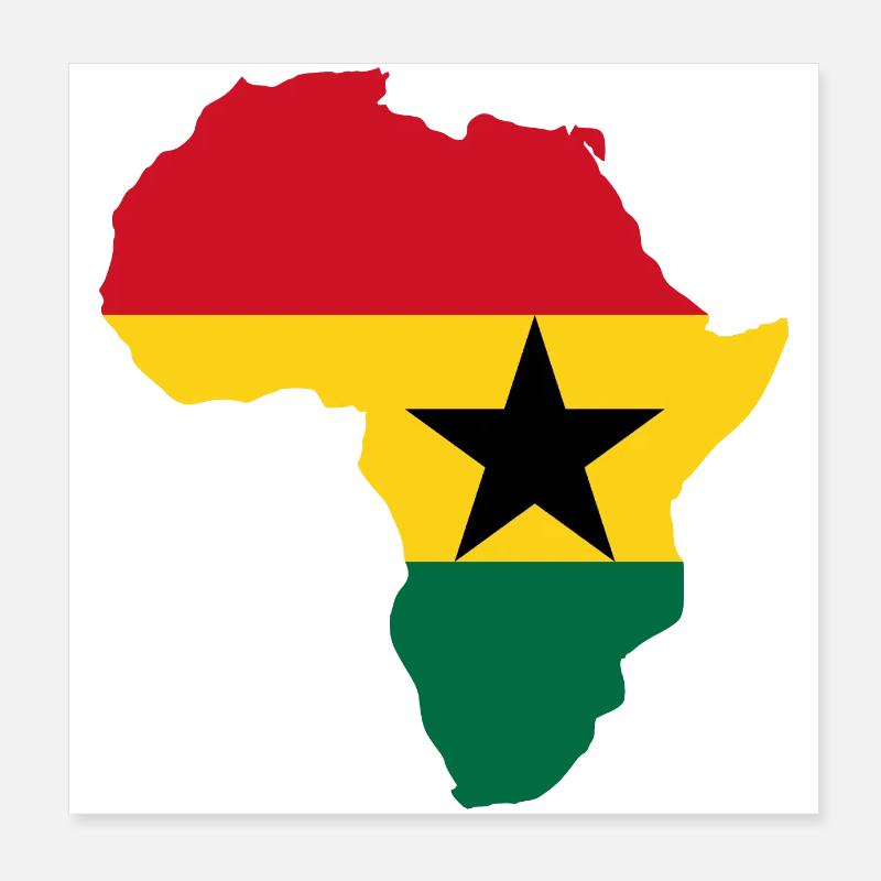 Ghana Poster 8" x 8" (20x20 cm)