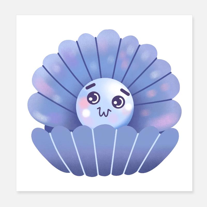 Perle dessinée à la petite main mignonne Poster 20 x 20 cm