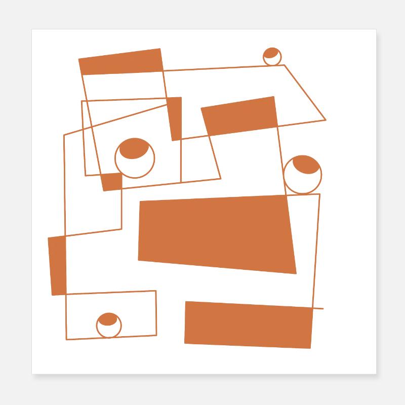 Eckig und rund Poster 20x20 cm