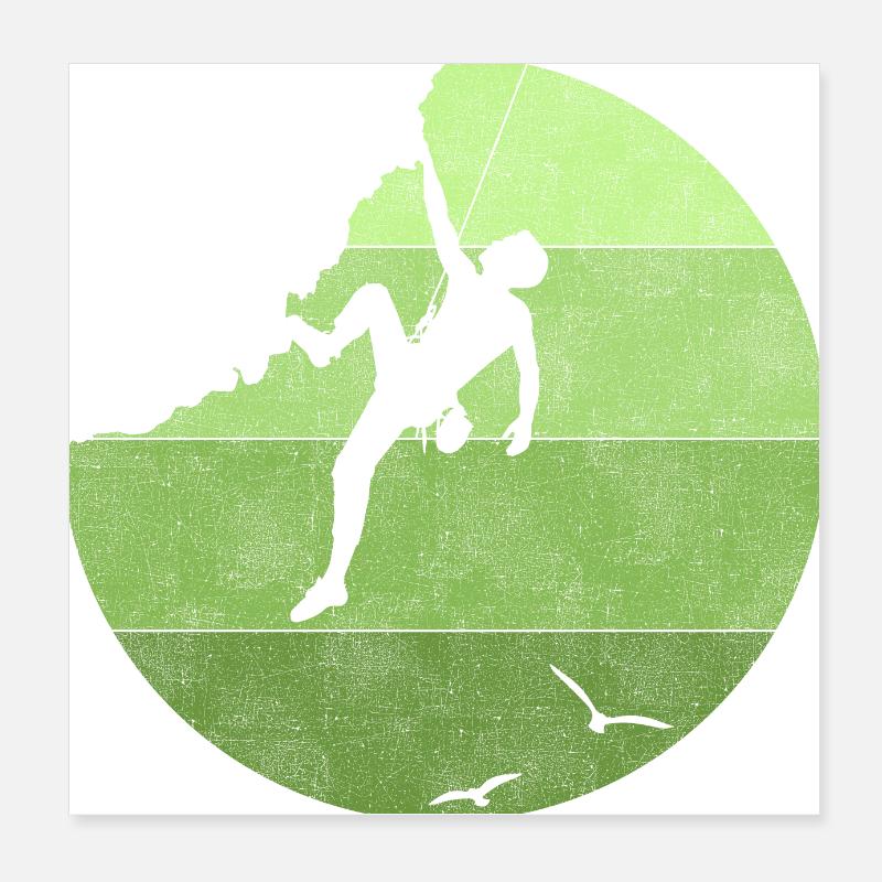 Climbing Poster 8" x 8" (20x20 cm)