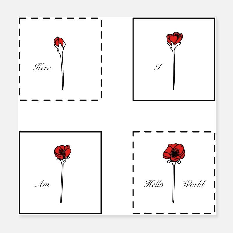 Coquelicot Poster 20 x 20 cm