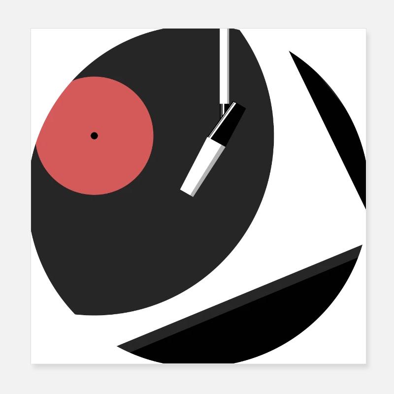 Plattenspieler Poster 20x20 cm