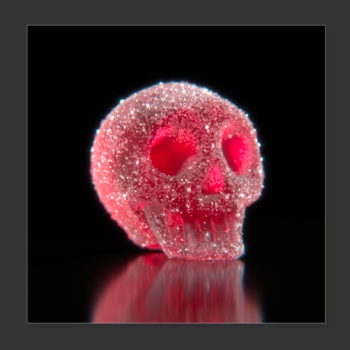 Sugar Skull RenderingDead Skull Fruit Rubber - Plakat o wymiarach 20 x 20 cm