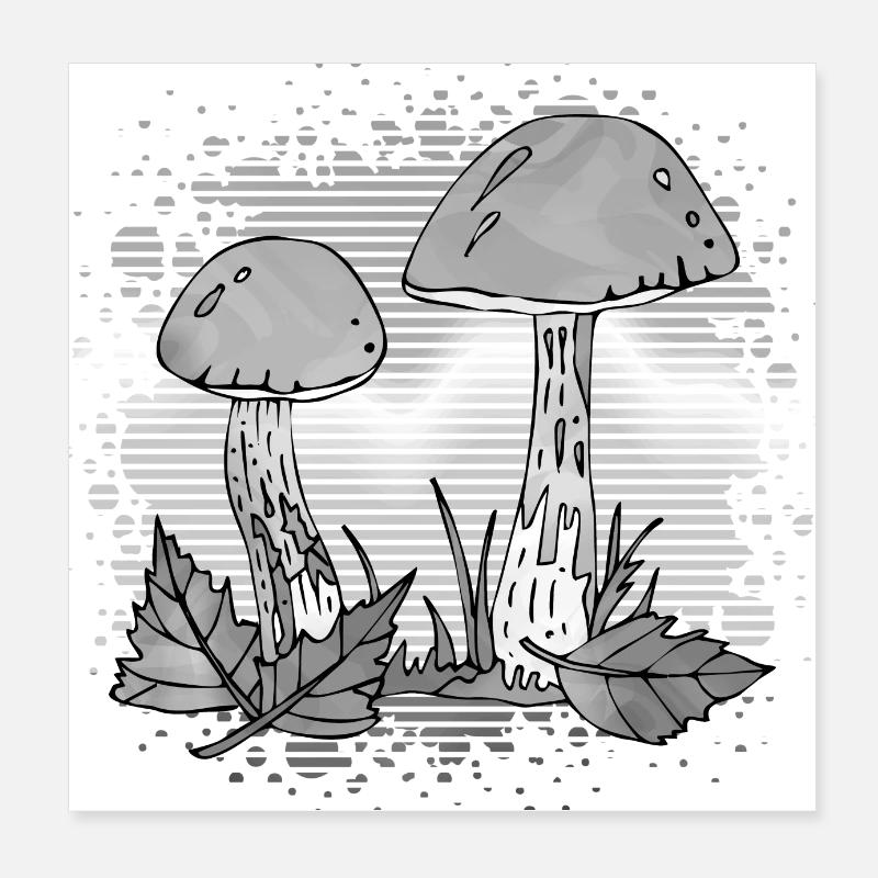 Pilze Poster 20x20 cm
