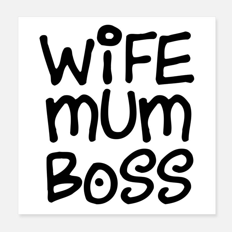 Moglie Mamma Capo Poster 20x20 cm
