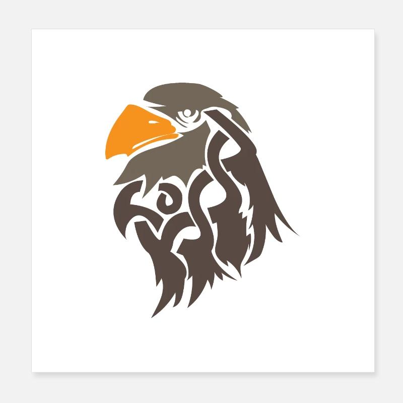 Celtic symbols Hawk Celtic Knots gift idea Poster 8" x 8" (20x20 cm)