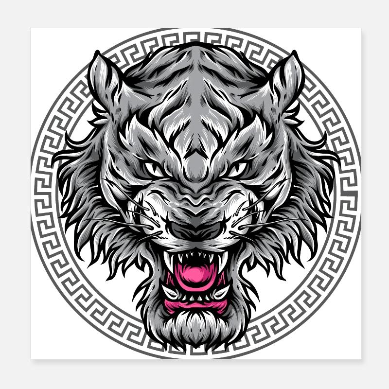 TIGER Poster 8" x 8" (20x20 cm)