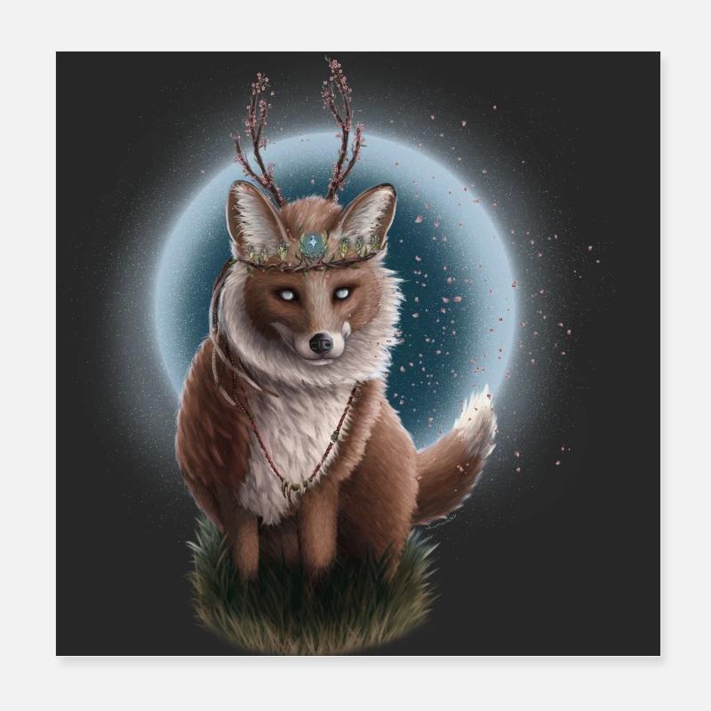 Reine de la forêt Poster 20 x 20 cm