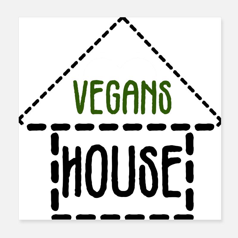 vegan house Poster 8" x 8" (20x20 cm)