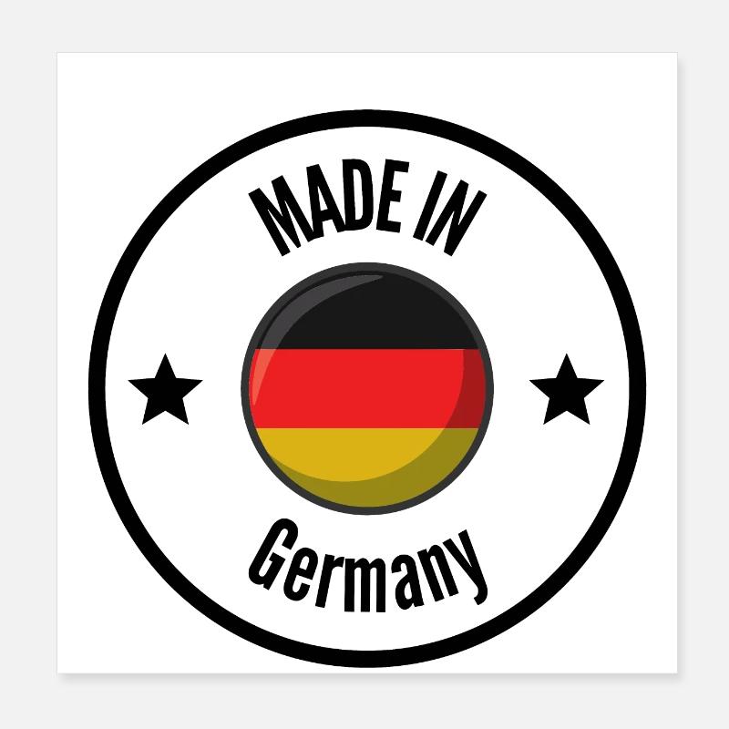 MADE IN GERMANY Poster 8" x 8" (20x20 cm)