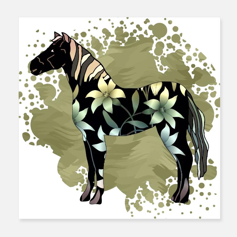 Cheval Poster 20 x 20 cm