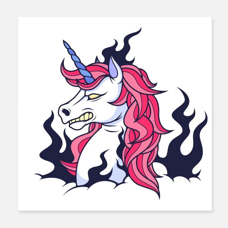 Unicorn Poster 8" x 8" (20x20 cm)