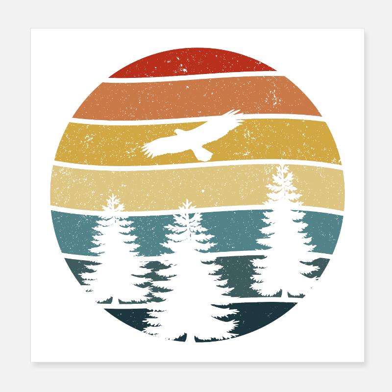 Free as an eagle in nature Poster 8" x 8" (20x20 cm)