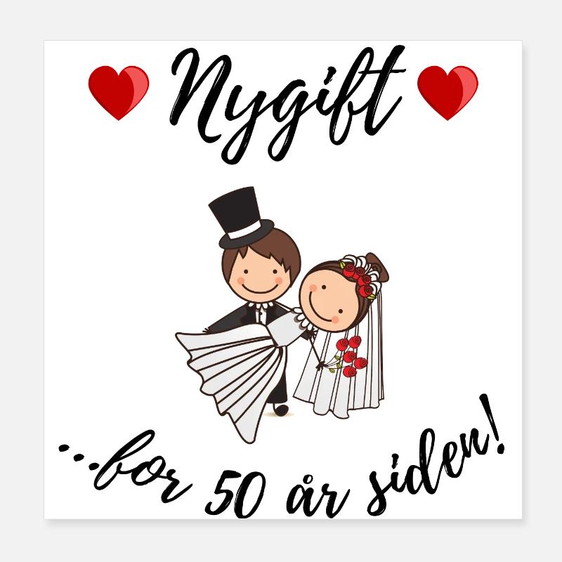 Gift for a golden wedding Poster 8" x 8" (20x20 cm)