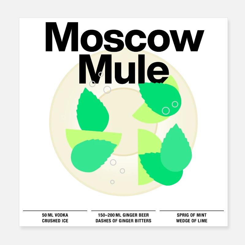 Cocktail Mixology per il bar della casa "Moscow Mule" Poster 20x20 cm