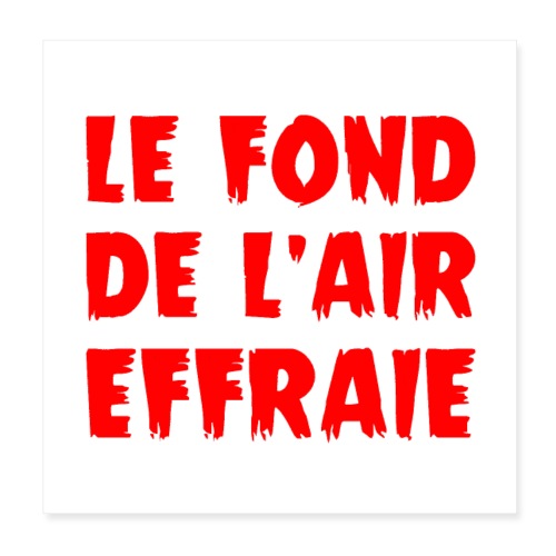 LE FOND DE L'AIR EFFRAIE ! (infos, politique) - Poster 20 x 20 cm