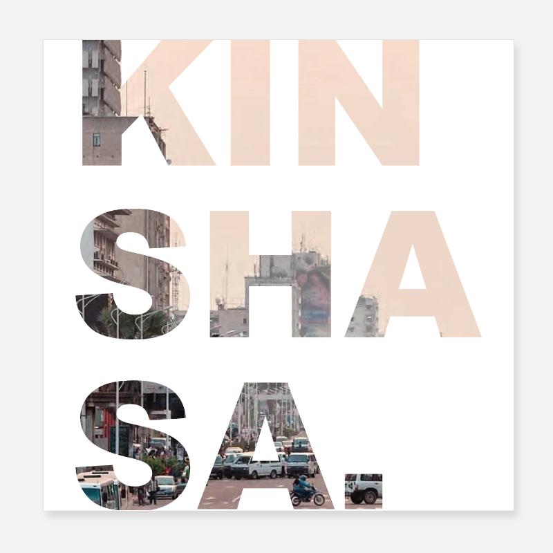KINSHASA Poster 20x20 cm