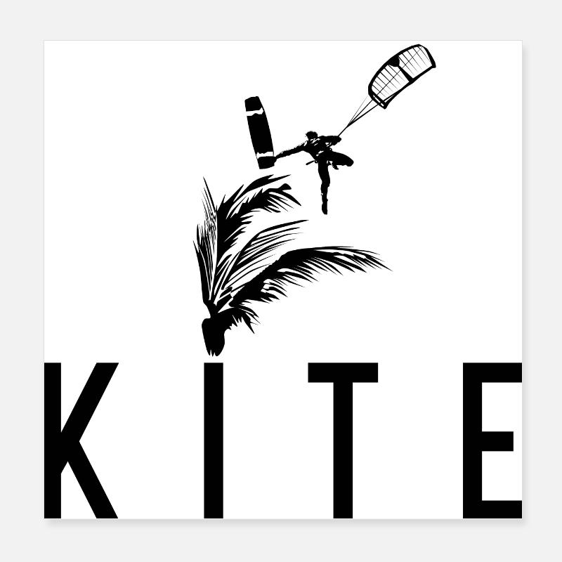 KITER PALM Poster 8" x 8" (20x20 cm)