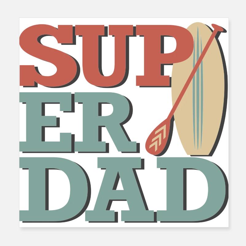 Super papa Poster 20 x 20 cm