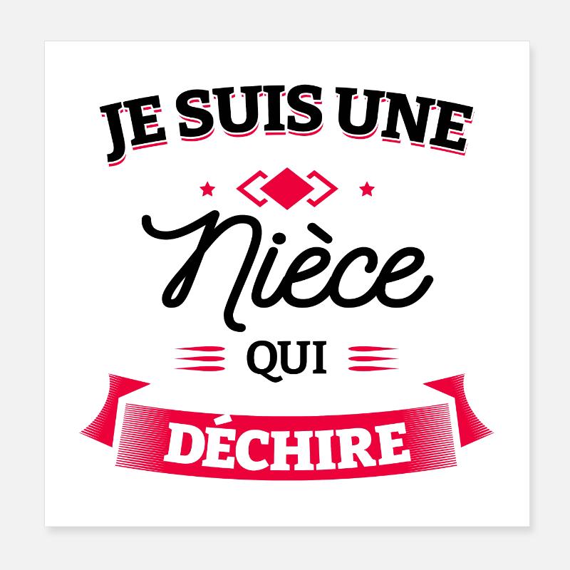 NIÈCE QUI DÉCHIRE Poster 20 x 20 cm