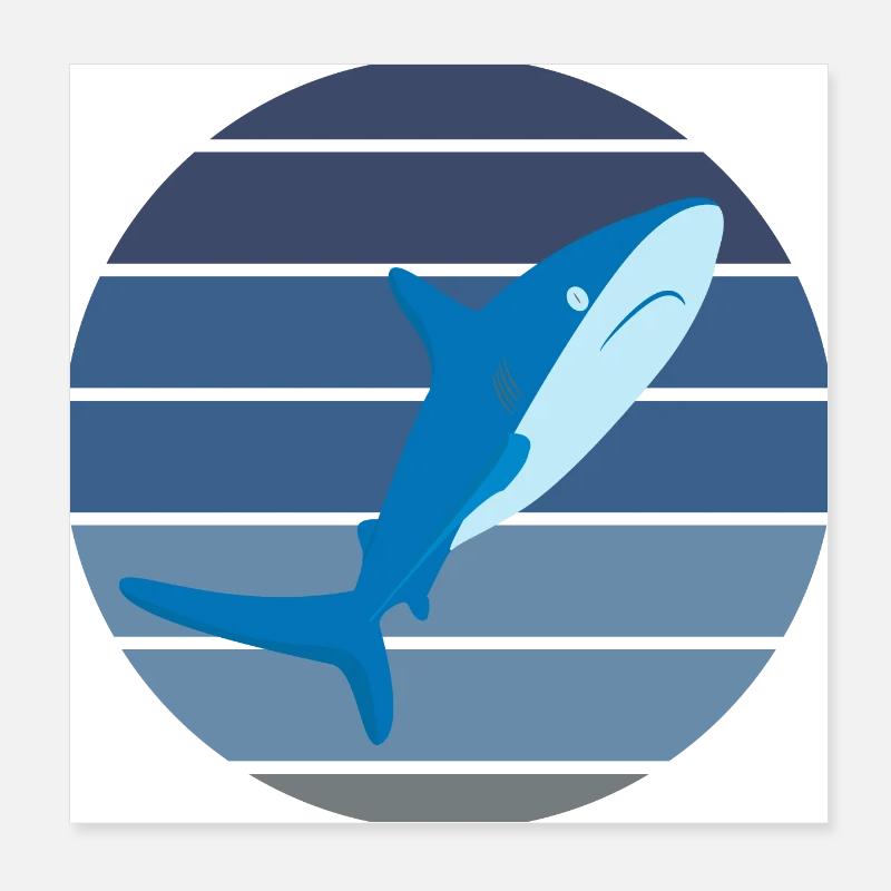 shark Poster 8" x 8" (20x20 cm)