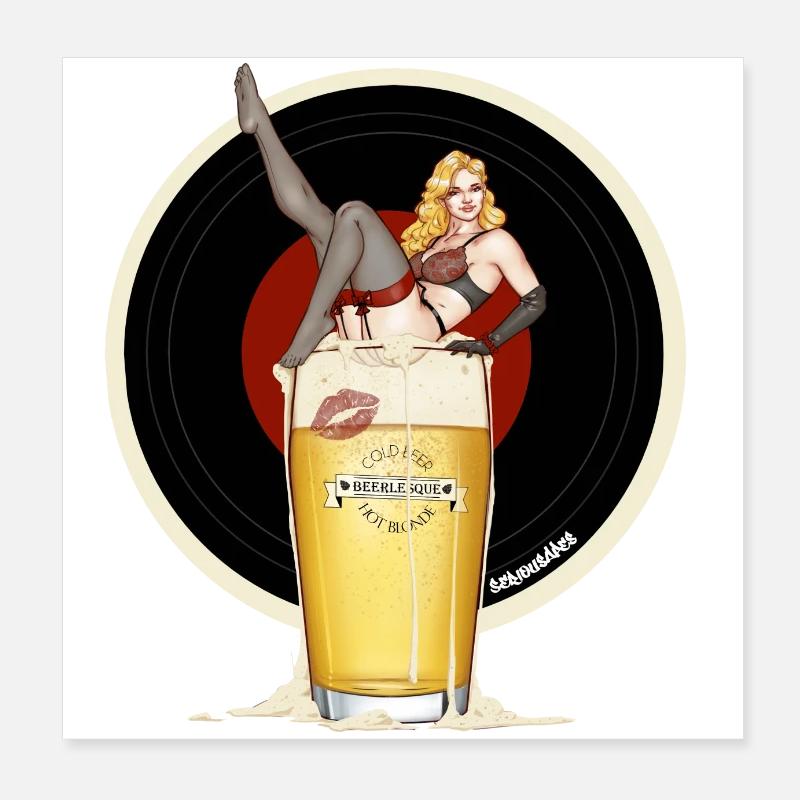 Beerlesque Poster 8" x 8" (20x20 cm)