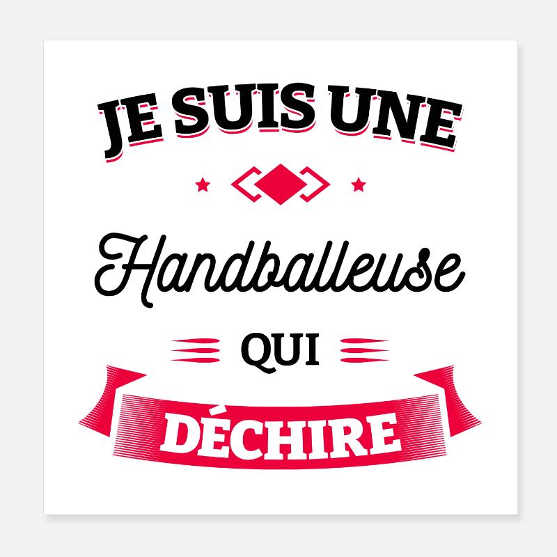 HANDBALLEUSE QUI DÉCHIRE Poster 20 x 20 cm