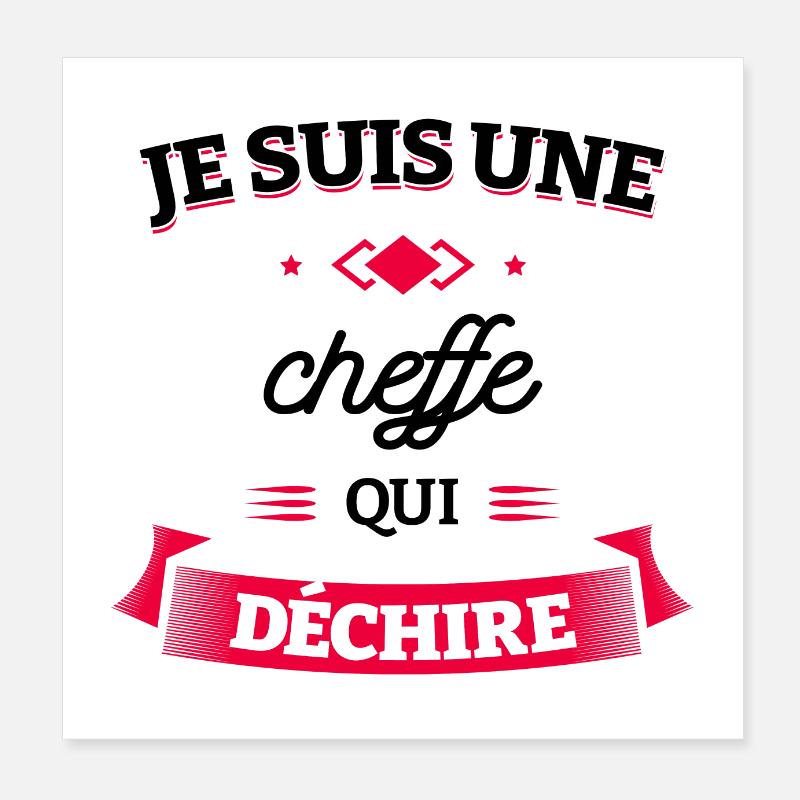 CHEFFE QUI DÉCHIRE Poster 20 x 20 cm