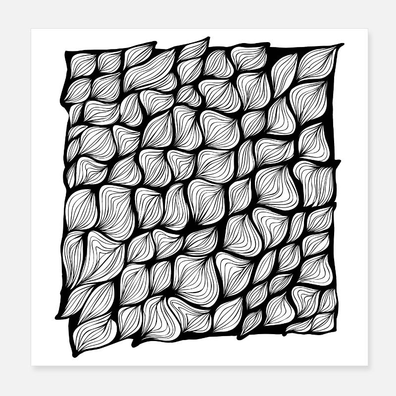 Zipfel Zapfel - Poster 20x20 cm - Weiß