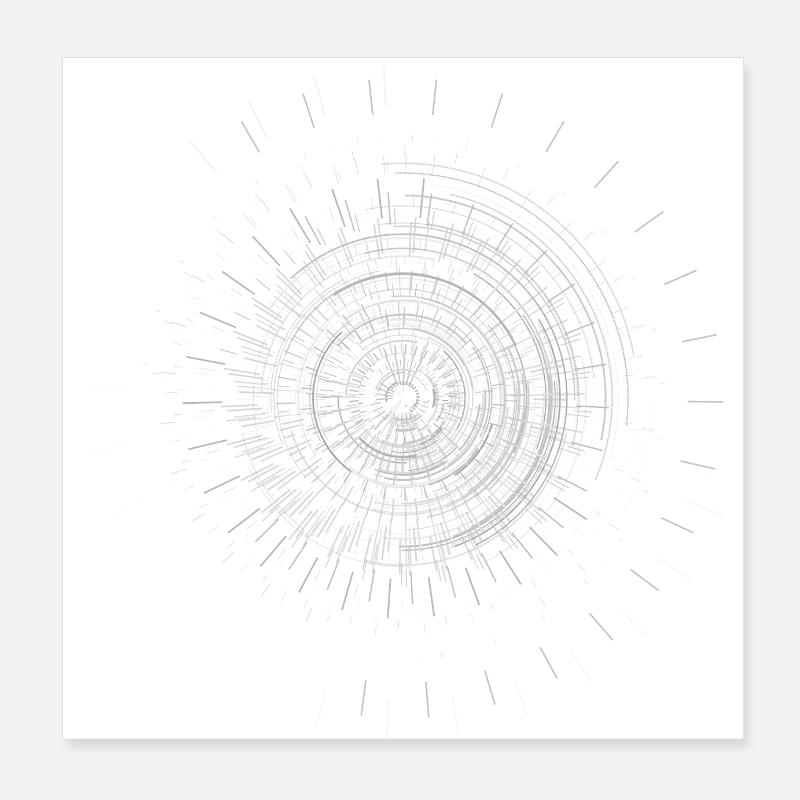Abstract Minimal Circle Sun Poster 20x20 cm