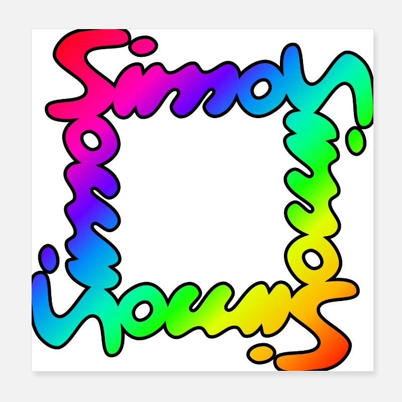 SimonCircleColor Poster 20x20 cm