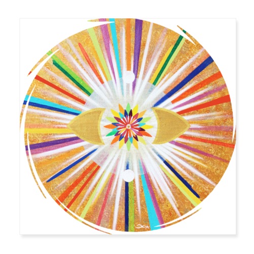 Sternentor Regenbogen-Lichtkraft rund Sonja Ariel - Poster 20x20 cm