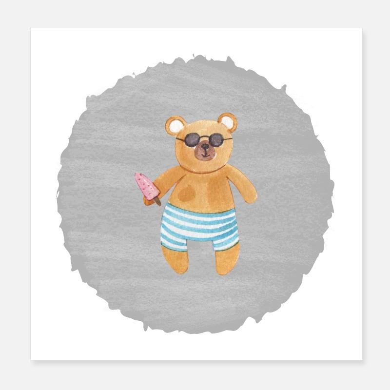 Süßer Bär Poster 20x20 cm