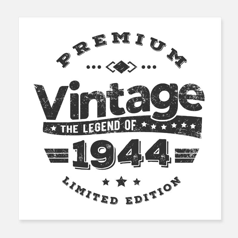 VINTAGE 1944 Poster 8" x 8" (20x20 cm)