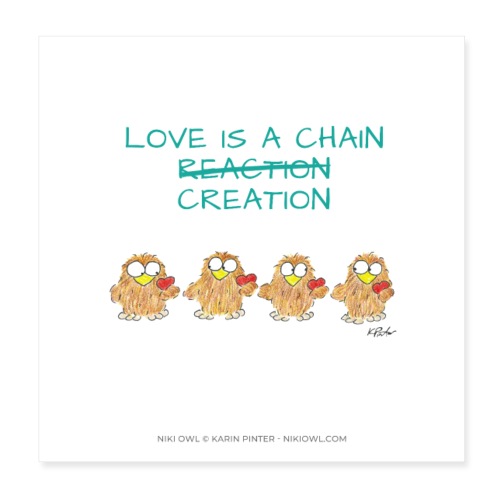 Love is a Chain Creation Poster - Póster 20x20 cm