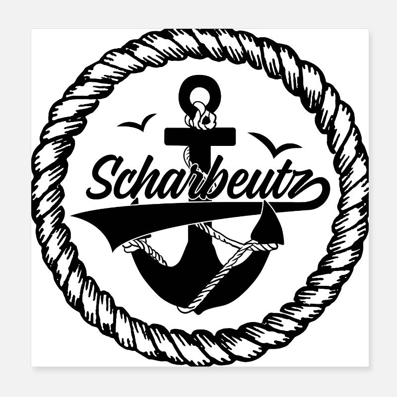 SCHARBEUTZ OSTSEE KÜSTE URLAUB Poster 20x20 cm