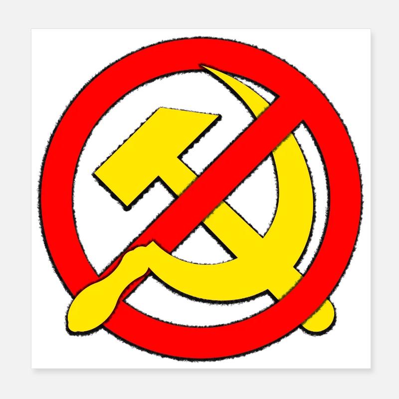 Ingen kommunisme Poster 20x20 cm