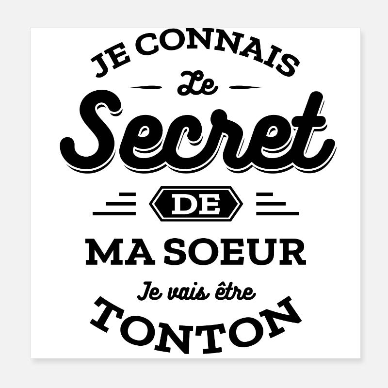 FUTUR TONTON - JE VAIS ETRE TONTON Poster 20 x 20 cm