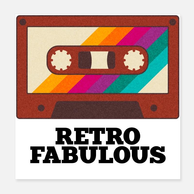 Rétro Fabuleux Poster 20 x 20 cm