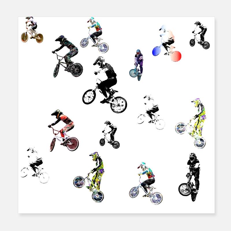 bmx race Poster 8" x 8" (20x20 cm)
