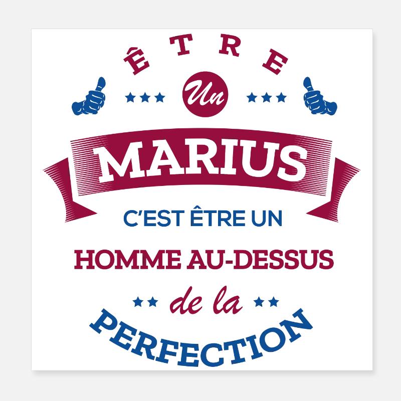 MARIUS PARFAIT - NOM MARIUS Poster 20 x 20 cm