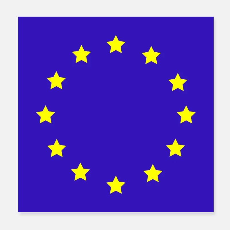 Le drapeau de l’UE Poster 20 x 20 cm