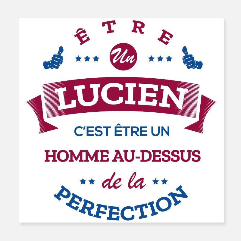 LUCIEN PARFAIT - NOM LUCIEN Poster 20 x 20 cm
