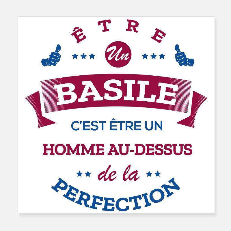 BASILE PARFAIT - NOM BASILE Poster 20 x 20 cm